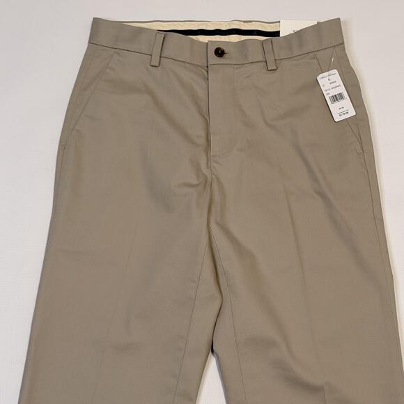 Brooks Brothers Pants Mens 30x30 Khaki Advantage Chino Wrinkle Resistant Stretch - Picture 2 of 15